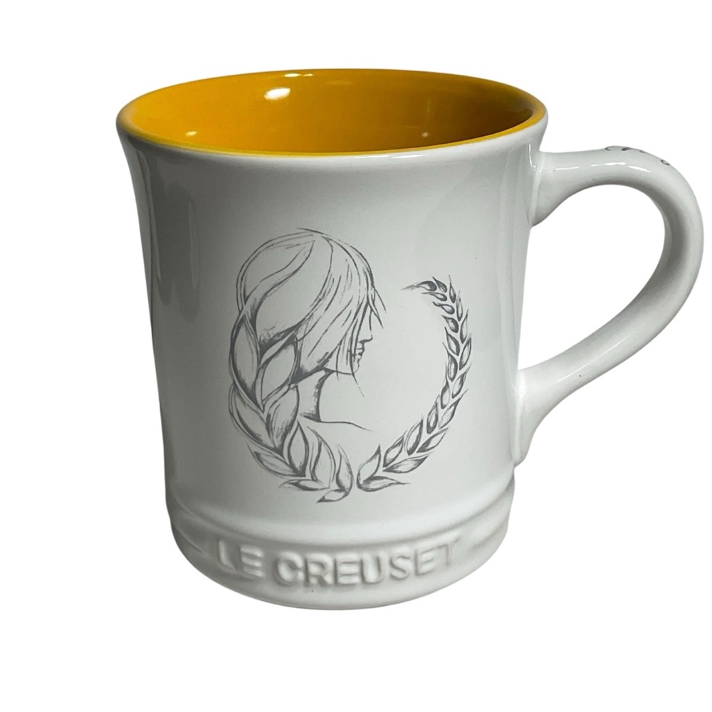 Le Creuset Virgo Zodiac Mug with golden Yellow Interior